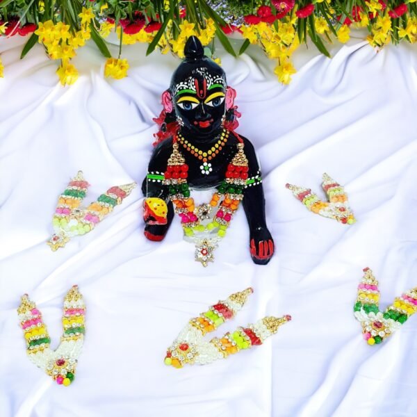 Multi Color Moti and Stone Mala/Haar Suitable for God Idols