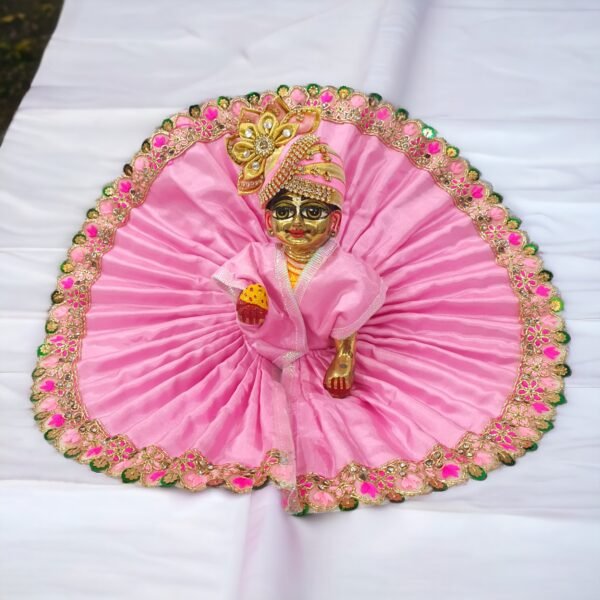 Laddu Gopal Beautiful Dress with Pagdi in Butter Silk Fabric - Image 2