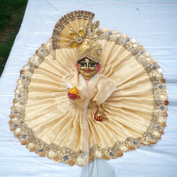 Laddu Gopal Beautiful Dress with Pagdi in Butter Silk Fabric - Image 12