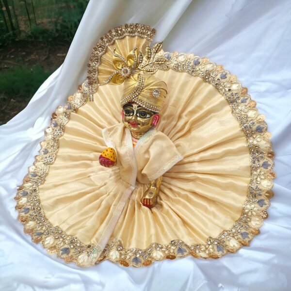 Laddu Gopal Beautiful Dress with Pagdi in Butter Silk Fabric - Image 13