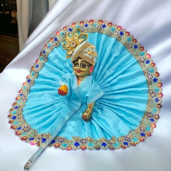 Laddu Gopal Beautiful Dress with Pagdi in Butter Silk Fabric - Image 5