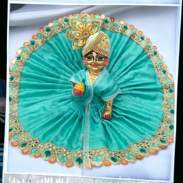 Laddu Gopal Beautiful Dress with Pagdi in Butter Silk Fabric - Image 6