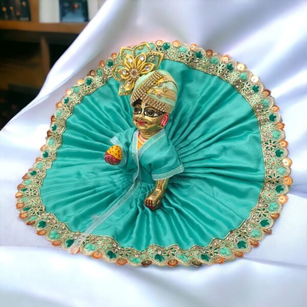 Laddu Gopal Beautiful Dress with Pagdi in Butter Silk Fabric - Image 7