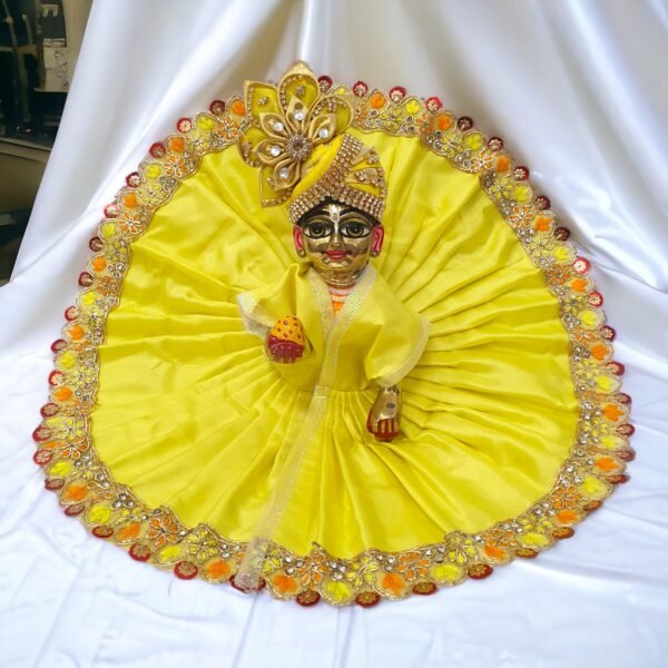 Laddu Gopal Beautiful Dress with Pagdi in Butter Silk Fabric - Image 8