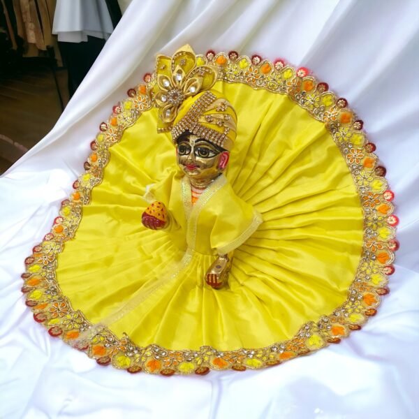 Laddu Gopal Beautiful Dress with Pagdi in Butter Silk Fabric - Image 9