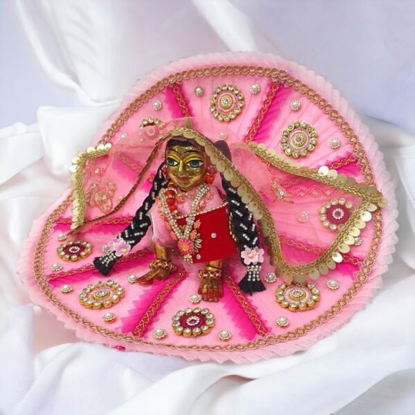 Pink Designer with chunri for Bal Radha Rani - Image 3