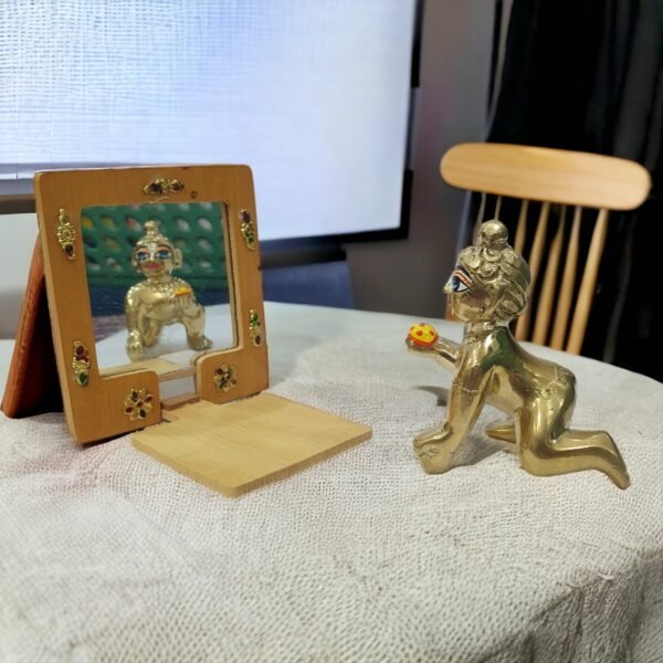 Wooden Mirror for Laddu Gopal Ji