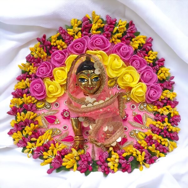 Pink Floral Heavy Designer with chunri for Bal Radha Rani