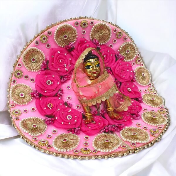 Pink Heavy Designer with chunri for Bal Radha Rani - Image 2