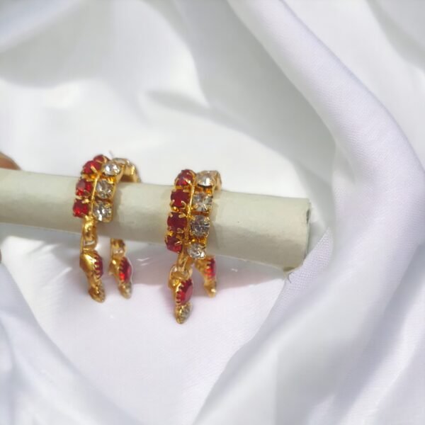 White and Red Color Nug Latkan Kangan Available for God Idols- Suitable for 1,2,3,4 no