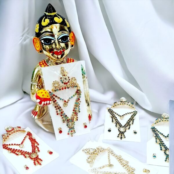 Mala-Mukut-Earings Set Suitable for God Idols