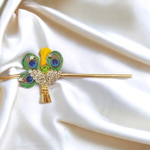 Mor Pankh Bansuri/Flute Size : 3 Inch