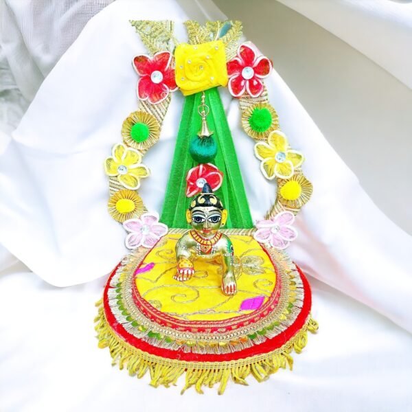 Designer Yellow Singhasan for Laddu Gopal Ji