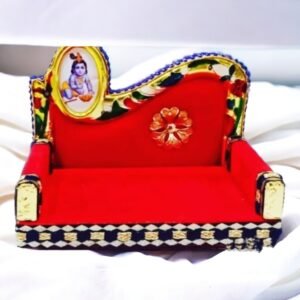 Beautiful Red Singhasan for Laddu Gopal Ji