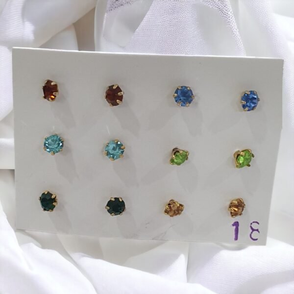Earrings for God Idols for size 0,1, 2 or 3- Pair of 5