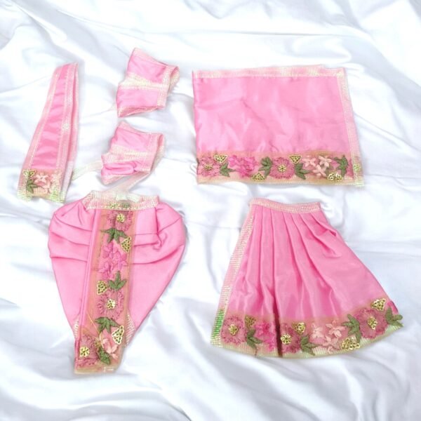Fancy silk Dress for Radha Krishna - Image 4
