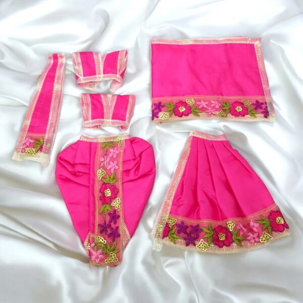 Fancy silk Dress for Radha Krishna - Image 6
