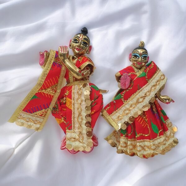 Silk Thread Work Poshak for Radha Krishna