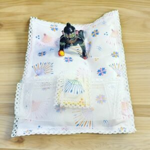 Bedding set in White Print Cotton fabric