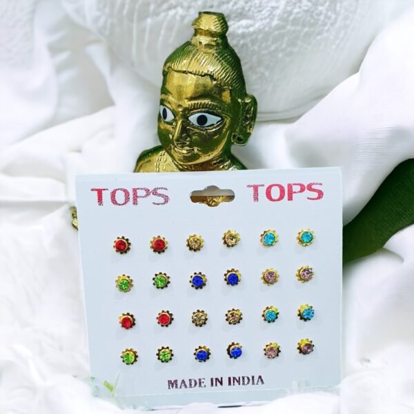 Earrings for God Idols for size 0,1, 2 or 3- Pair of 5 - Image 4