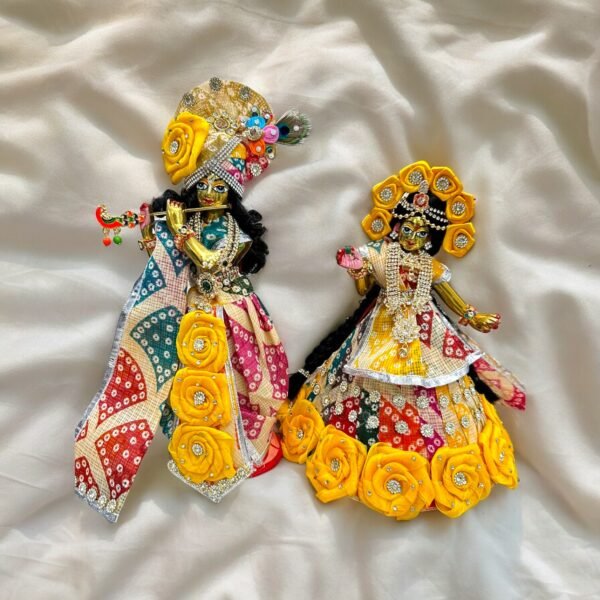 Multi Colored Dress for Radha Krishna