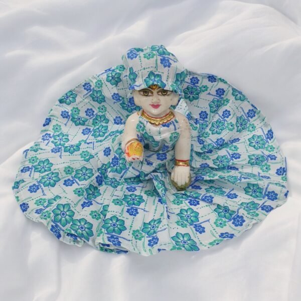 Combo of Laddu Gopal Cotton dress without bukram with cap (Set of 4 Poshaks) - Image 2