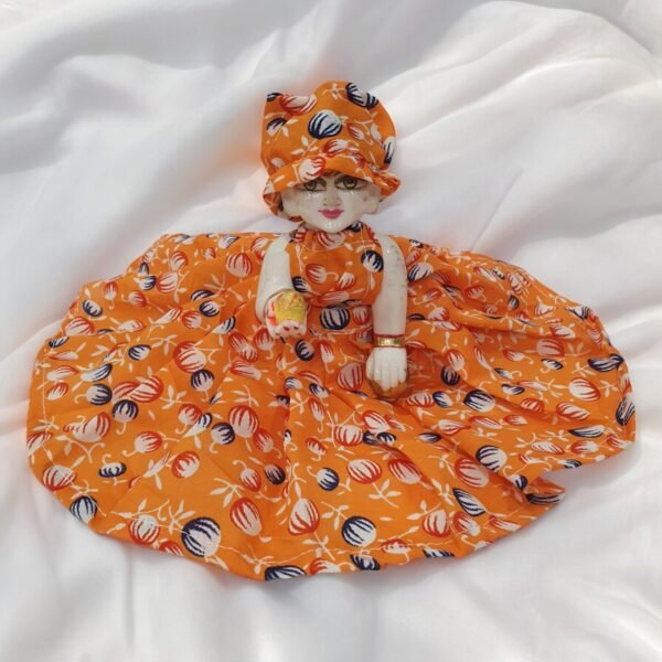 Combo of Laddu Gopal Cotton dress without bukram with cap (Set of 4 Poshaks) - Image 4