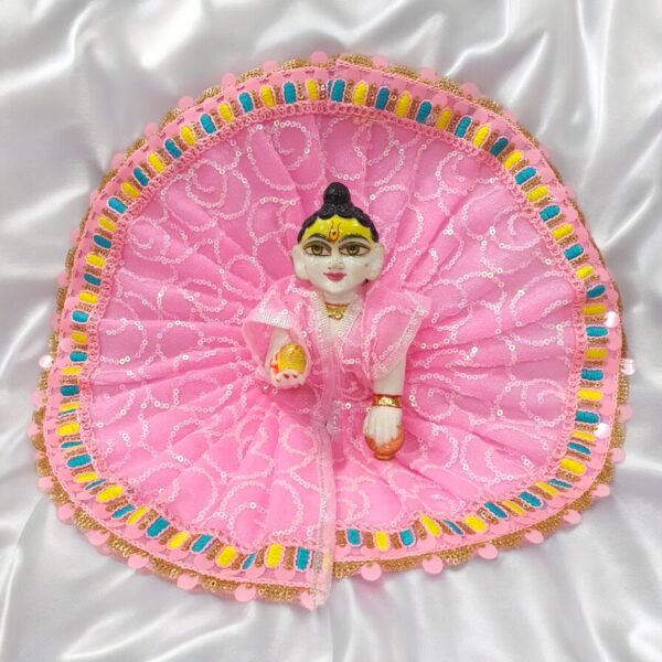 Fancy Net Poshak for Laddu Gopal ji in Pastel colors