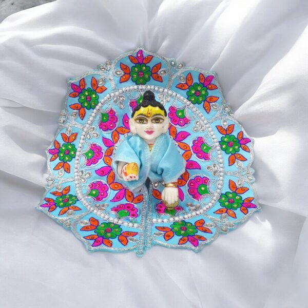 Silk self embroidery dress for Laddu Gopal ji in New colors