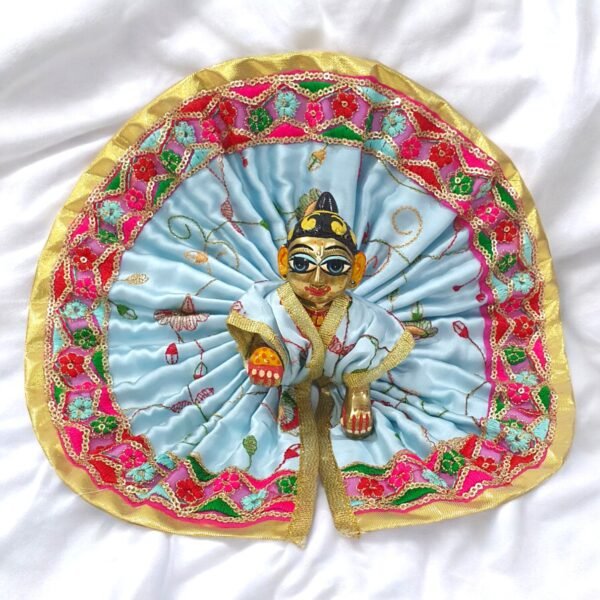 High Quality Silk with lace design for Laddu Gopal ji in New colors - Image 2