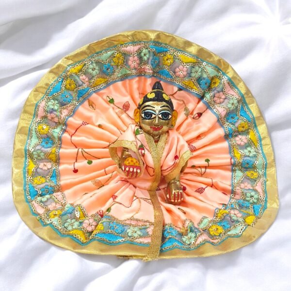 High Quality Silk with lace design for Laddu Gopal ji in New colors - Image 3