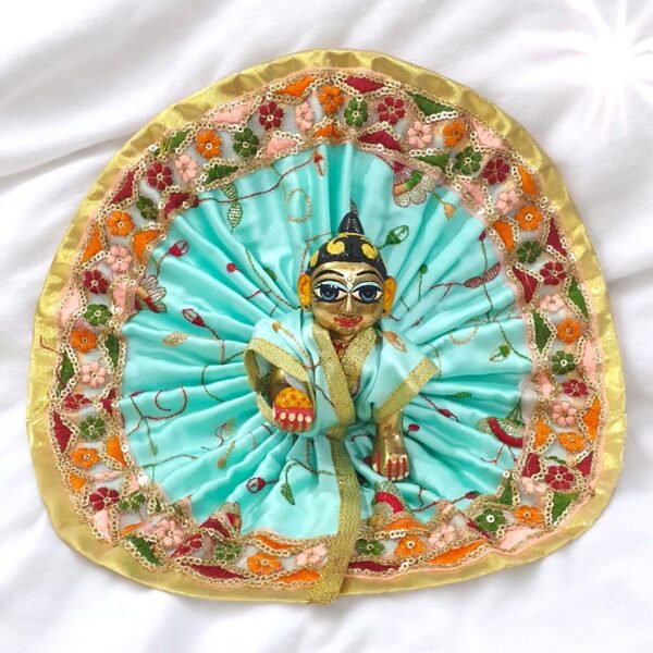 High Quality Silk with lace design for Laddu Gopal ji in New colors - Image 5