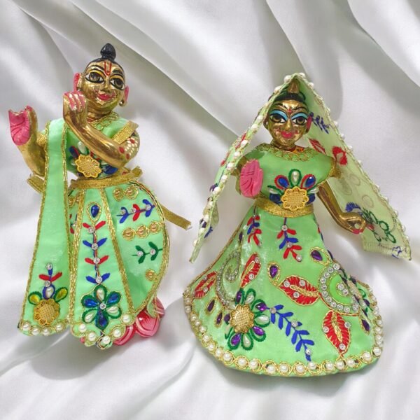 Embroidery work beautiful Radha Krishna poshak