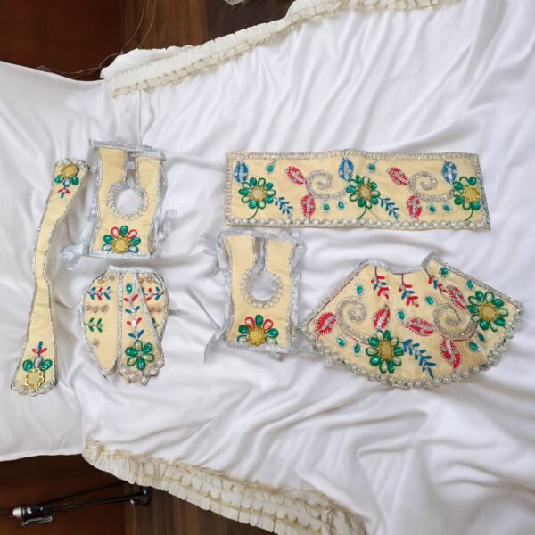 Embroidery work beautiful Radha Krishna poshak - Image 11
