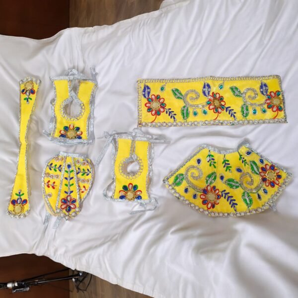 Embroidery work beautiful Radha Krishna poshak - Image 10