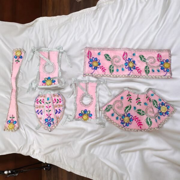 Embroidery work beautiful Radha Krishna poshak - Image 9