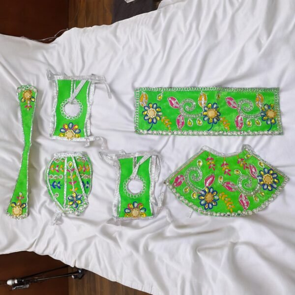 Embroidery work beautiful Radha Krishna poshak - Image 7
