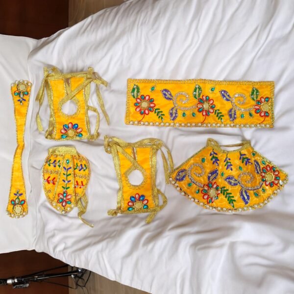 Embroidery work beautiful Radha Krishna poshak - Image 2