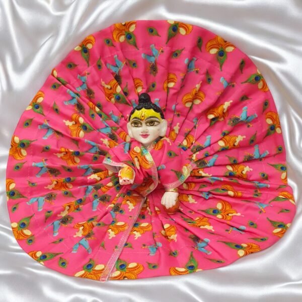 Cotton Print Poshak with Peacock feather design - Image 5