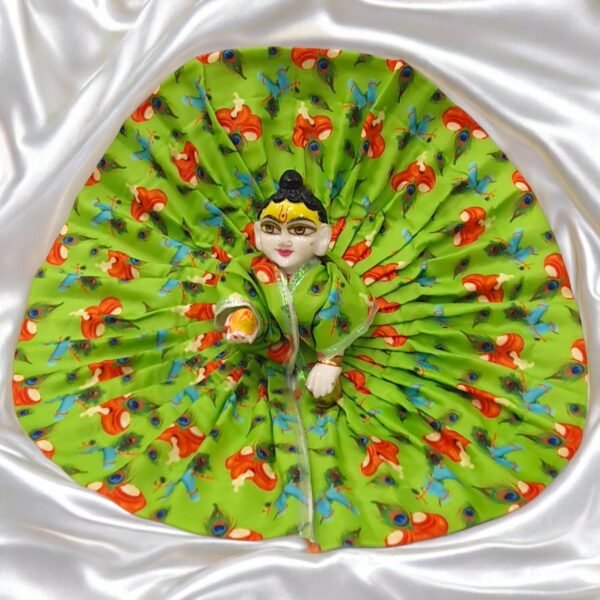 Cotton Print Poshak with Peacock feather design - Image 3