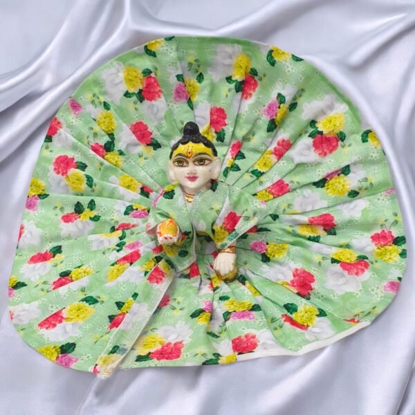 Cotton Floral Print Poshak - Image 4