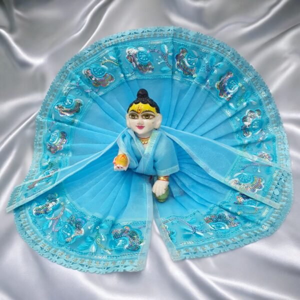 Net Poshak with Lace- 3 Piece set Poshak - Image 7