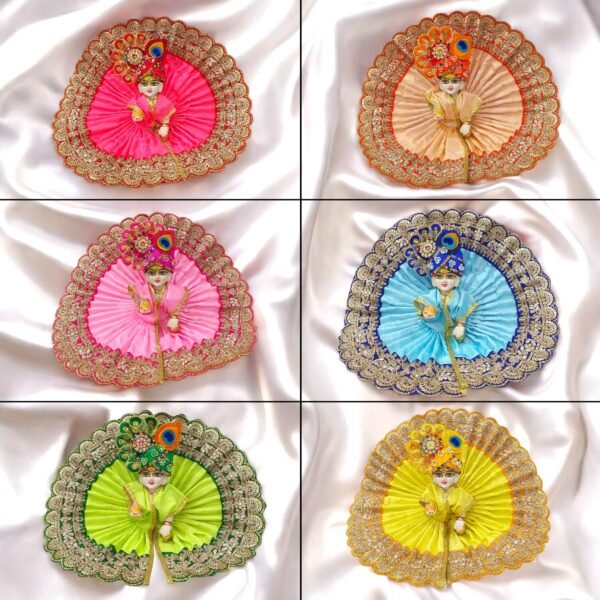 Heavy Lace poshak with Pagdi in Butter Silk Fabric - Bright colors in 7,10,12 size