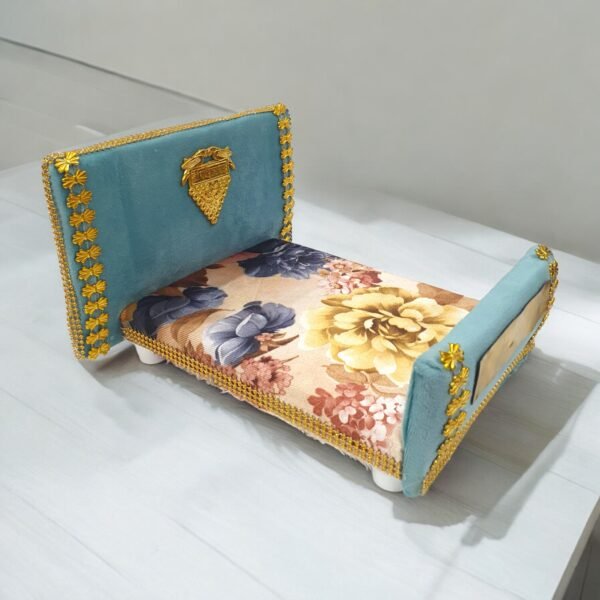 Bed Printed Blue Color for God Idols - Image 2
