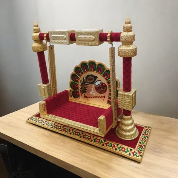 Rajwada Style Big Size Jhula for God Idols - Image 2