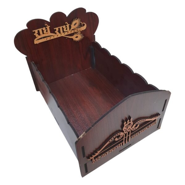 Radhe Radhe Storage Wooden Bed - Image 3