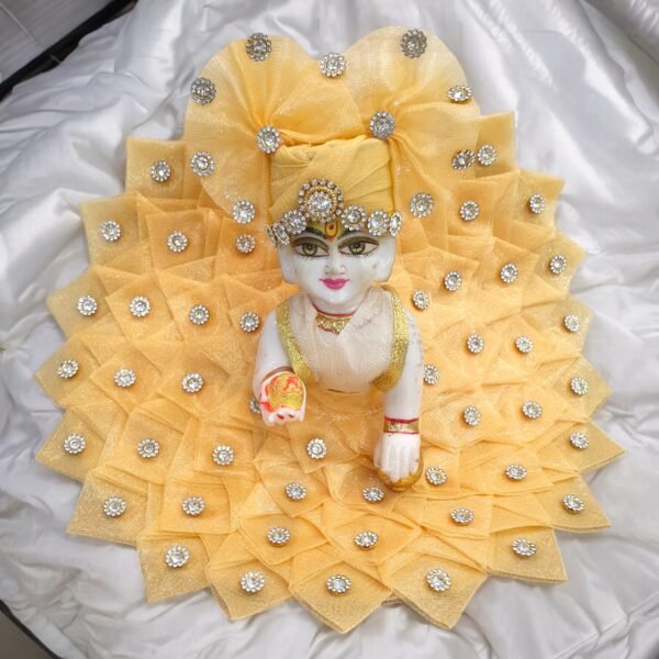 Samosa design poshak with Pagdi for Laddu Gopal ji - Image 3