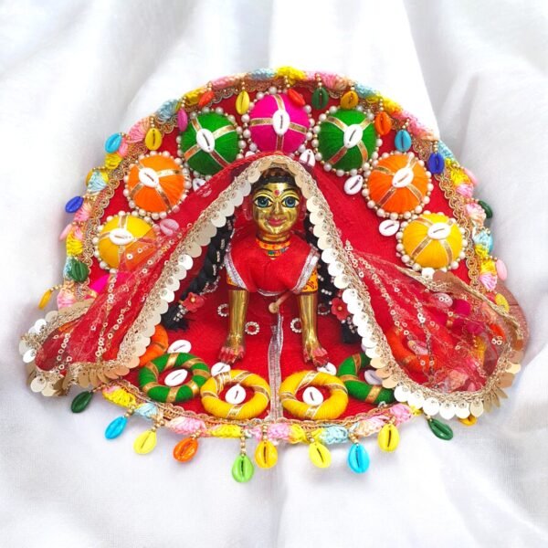 Navratri Special Red Poshak - Kodi Multi color design