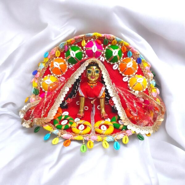 Navratri Special Red Poshak - Kodi Multi color design - Image 3