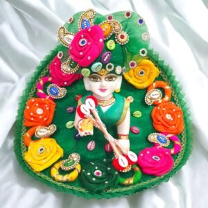 Navratri Special Green Poshak with Pagdi - Kodi Multi color design